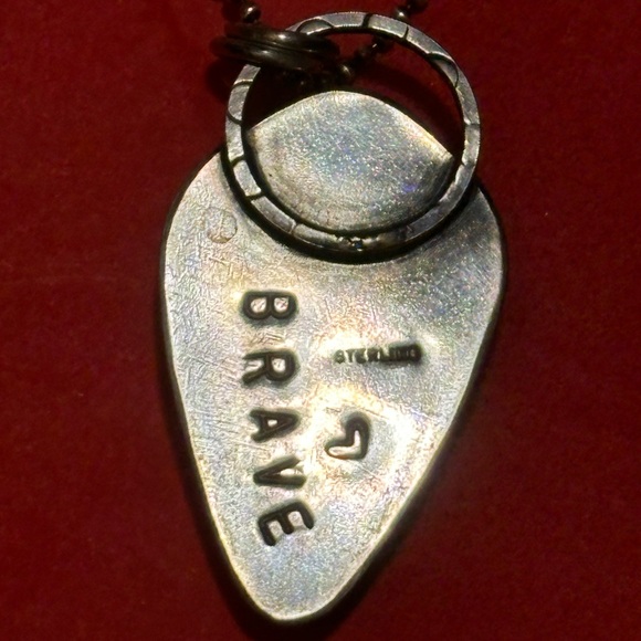 Turquoise Long Heart Pendant Sterling 925 - Picture 4 of 5